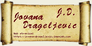 Jovana Drageljević vizit kartica